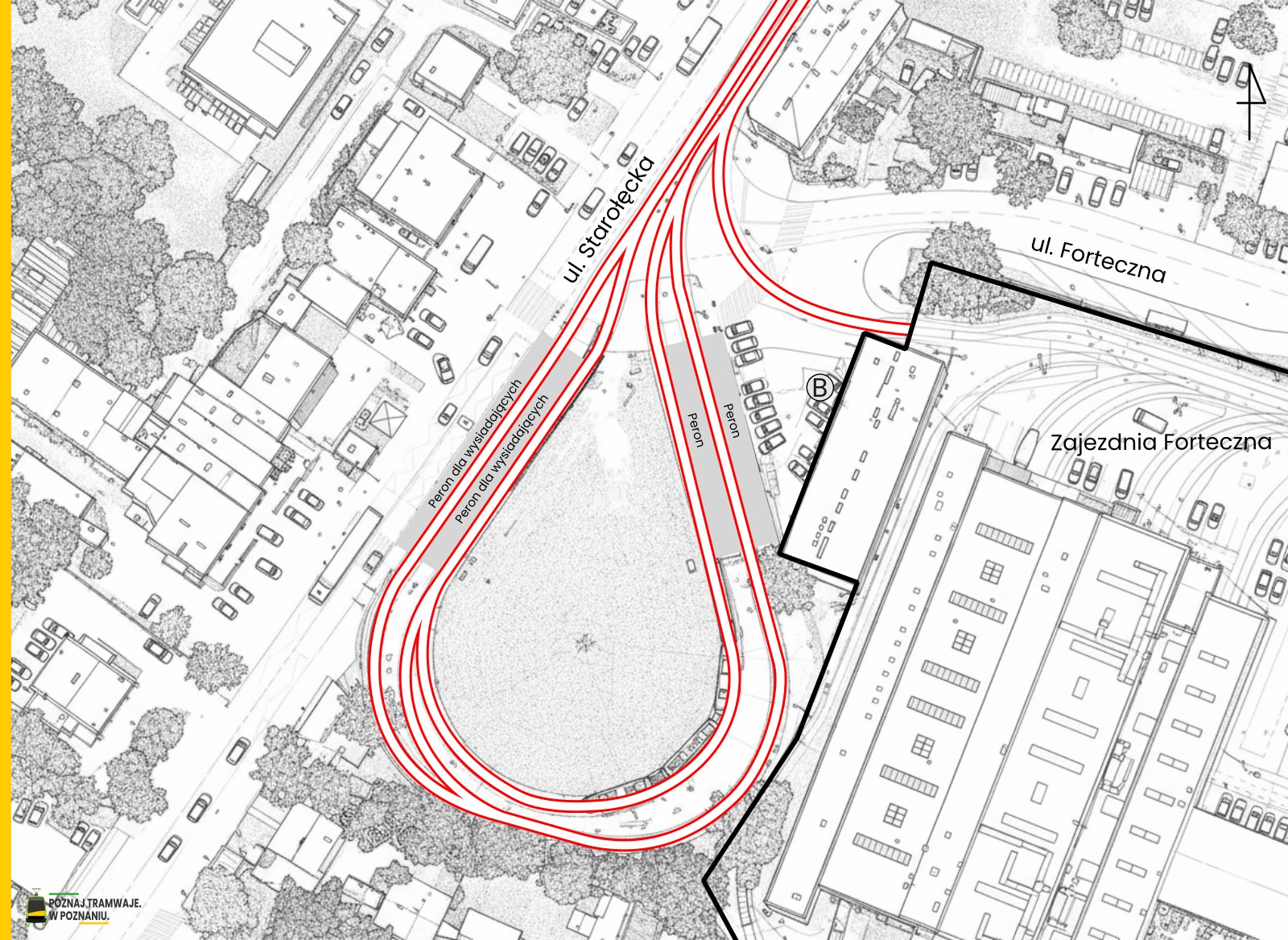Schemat torowy pętli Pętla Starołęka PKM