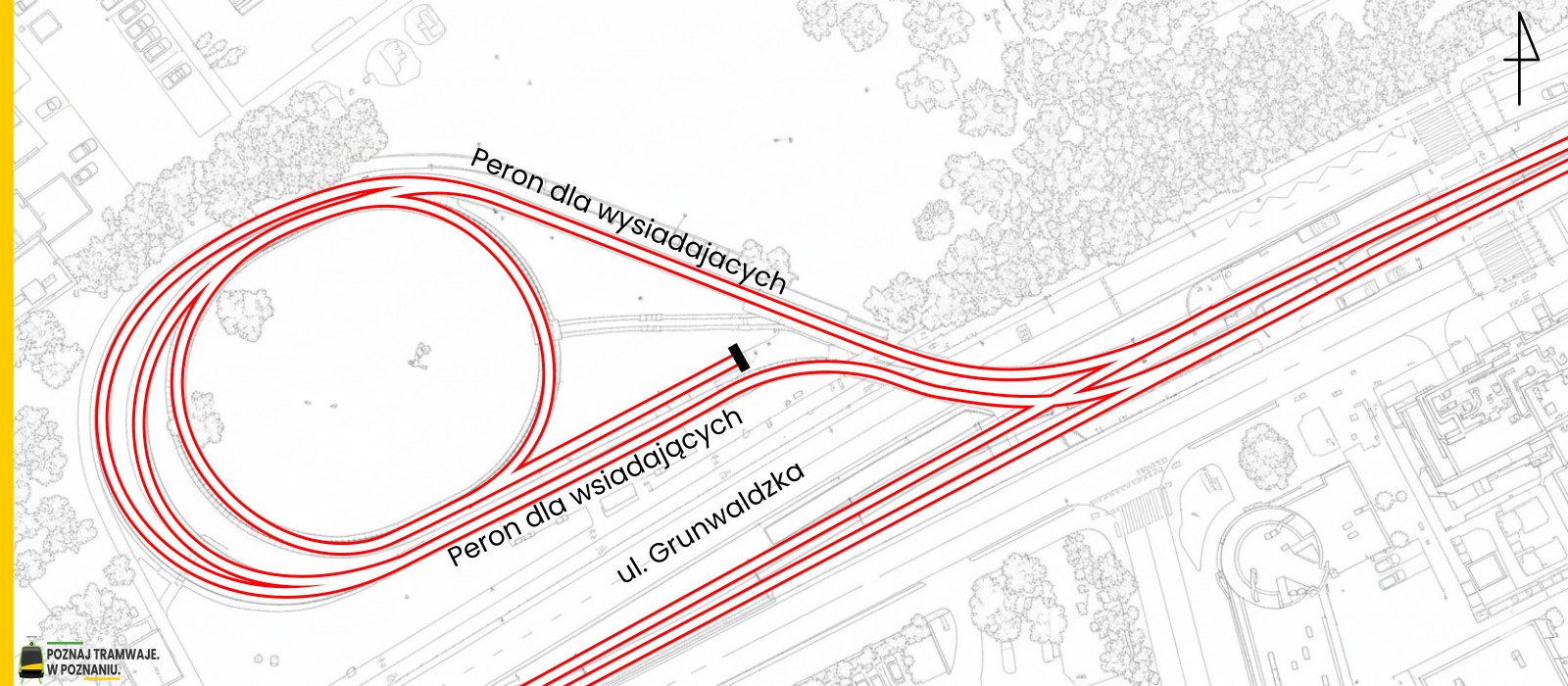 Schemat torowy pętli Pętla Budziszyńska