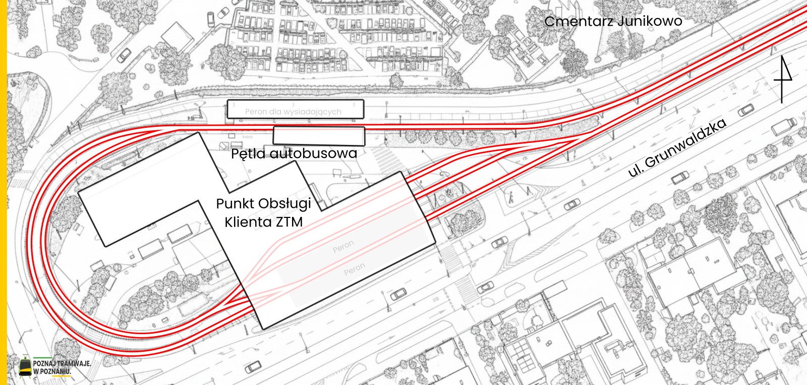 Schemat torowy pętli Pętla Junikowo PKM