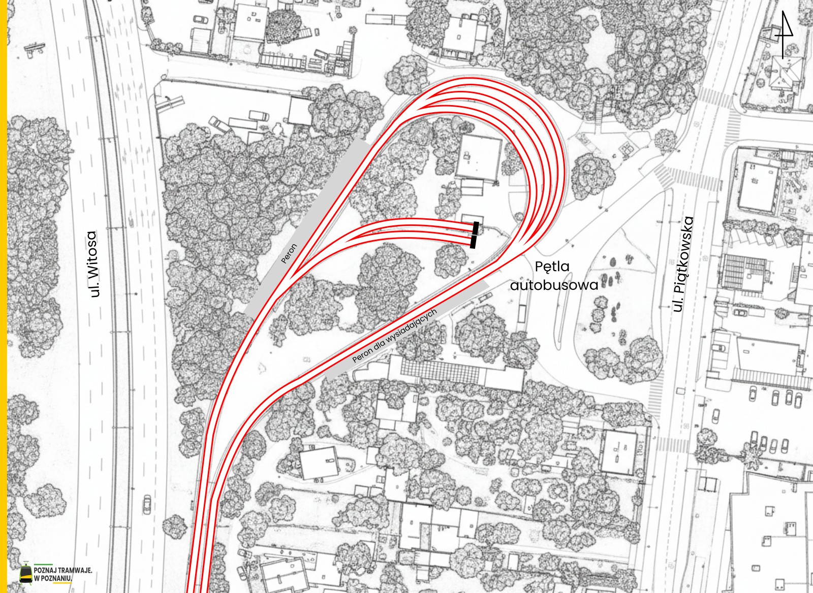 Schemat torowy pętli Pętla Piątkowska
